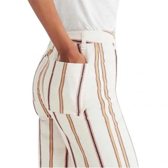 Cropped Striped Madewell Jeans - Picture 1 of 8